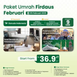 Umrah Firdaus 5 Februari 2025 Free City Tour Thaif